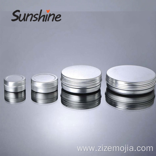 Personal care cream aluminum empty round box